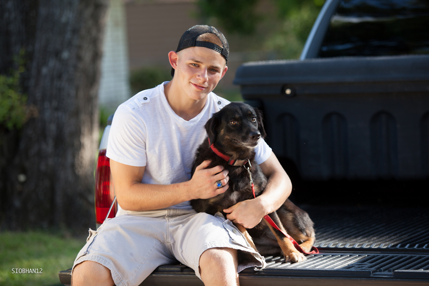 Senior Portrait (Outdoor With Car & Pet) - Guys